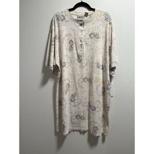 Vintage Cotton Nightgown Dreamtime Clouds